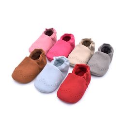 First Walkers Baby High Quality Nubuck Leather Shoes Infant Toddler Girl Boy Soft Moccasins Born Walk