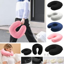 Pillow Inflatable Neck U-shape Travel For Aeroplane Support Accessories 4Colors Head Rest Health Decorative
