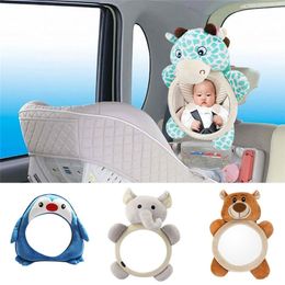 Baby Car Mirror Toy For Back Seat Backseat Kids Safety View Monitor Rear Facing Mirrors Cute Cartoon Bear Adjustable Childrens Rearward Infant Care Prop Toys