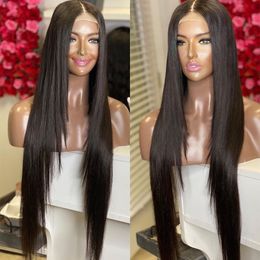 Silky Straight Lace Front Wig Brazilian Virgin Human Hair 13x4 360 Full Lace Wigs for Women Natural Color