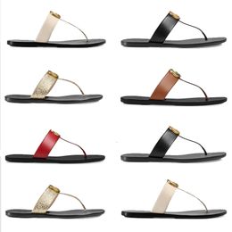 2021 SS Sandals Classic Luxury Designer Slippers Women Men Fashion Casual Thin Black Flip Flops ladies Brand Beige Shoes With Box