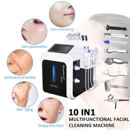 10 in 1 salon skin care wrinkle ance dry skin Hydra Microdermabrasion scrubber deep facial clean Multi-functional H2O2 Small Bubble machine