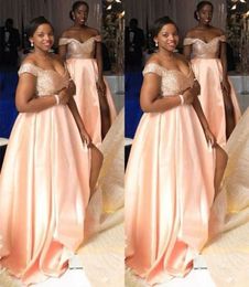 African Girls Floor Length Bridesmaid Dress Peach Colour A Line Spring Summer Maid of Honour Gown Wedding Guest Tailor Made Plus Size Available