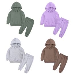 Children Boy Girl Clothes Set Hoodie Pullover Sweatshirt Pant Warm Casual Children's Suit Winter Autumn Kids Loungewear 211025