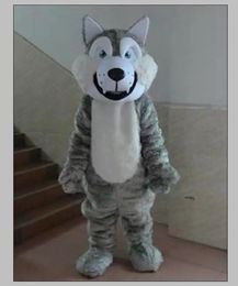 Fursuit Cartoon Dress Outfits Animal Plush Wolf Mascot Costume Halloween Christmas Fancy Party Dress Festival Clothings Carnival Unisex Adults Outfit