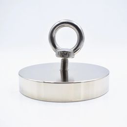 Strong Neodymium Magnet D107mm 550kg fishing salvage holder powerful hole Circular ring hook permanent deep sea Pulling Mount