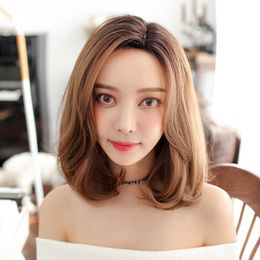 Hair Lace Wigs Female Short ffy Natural Buckle Shawl Curly Hair Whole Wig Cover Without Bangs