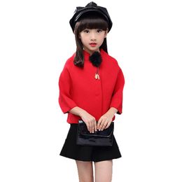 Kids Clothes Girls Appliques Outfits Jacket + Skirt Girl Clothing Spring Autumn Childrens 6 8 10 12 14 210527