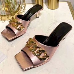 Женщина тапочка мода платформа алфавита Леди сандалии кожаные высокие каблуки слайды тапочки Size35-42