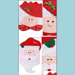 Christmas Decorations Festive & Party Supplies Home Garden Santa Claus Mrs. Cap Chair Ers Dinner Table Decoration For Back Er Decoracion Dro