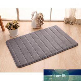 40x60cm Bath Mat Non-slip Bathroom Carpet Coral Fleece Memory Foam Rug Mat Kitchen Toilet Floor Decor Bathroom Accessories d31 Factory price expert design Quality