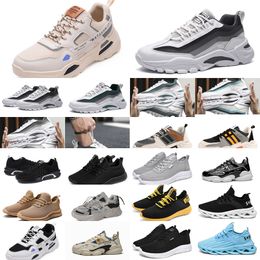 2H7T Comfortable men shoes casual running deep breathablesolid grey Beige women Accessories good quality Sport summer Fashion walking shoe 26