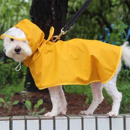 Cawayi Kennel Pet Small Large Dog Raincoat Waterproof Dog Clothes Outdoor Vest Coat Rain Jacket Dogs Poncho Pet Raincoats D2064 210729