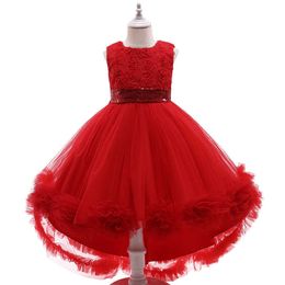 Kids Elegant Evening Party Dress 3-12 Year Girl Princess Ball Gown Dresses For Teen Junior Children Wedding Costume Clothes Q0716