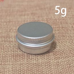 5g Aluminum Jar Empty 5ml Cosmetic Lip Balm Bottle Ointment Eye Cream Sample Travel Packaging Container Screw Cap Free Shippinggood qty