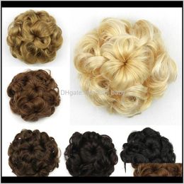 Zf Chignon Bun 7 Flowers Hairstyle Synthetic Pieces Extension Hairpiece 8 Colours Available 7Eoaf Chignons Mvyrq