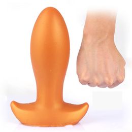Soft Silicone Huge Anal Toys Large Butt Plug Prostate Massage Vaginal Anus Dilator Big Anal Plug Adult Sex Toys for Men Woman Y201118