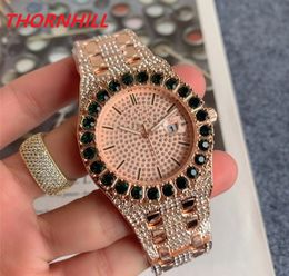DAY DATE mens big Diamonds Watch 42mm Sapphire Glass famous men watches Stainless steel male Wristwatches