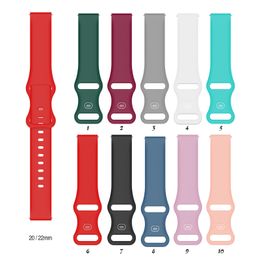 20mm 22mm silicone Strap for Galaxy Watch 3 4 Classic 42 46mm S3 Active 2 Band Amazfit Bip GTS /GTR3 Mini Correa band huawei watch GT3 GT2e 2Pro vivomove sport venu 2plus