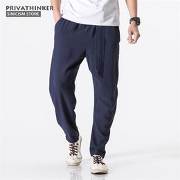 MrGoldenBowl Store Size Plus 5XL Cotton Linen Harem Pants Men Belt Jogger Male Trousers Chinese Traditional Cloths 210715
