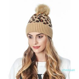 Beanies Xmas Gifts Soft Warm Wool Hats Women Knitted Hat Winter Fur Pom Poms Ski Cap
