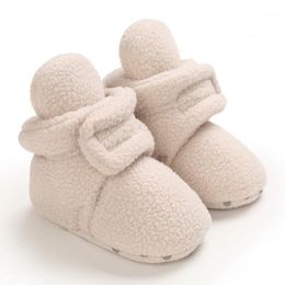 First Walkers Winter Born Baby Girls Boys Boot Toddler Fleece Snow Infant Knitted Bow-knot Crib Frist Walking Shoes