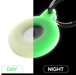 Luminous Cases For tag Silicone Protective Cover forAirtag Locator Tracker Anti-lost Device Keychain lanyard glow in the dark