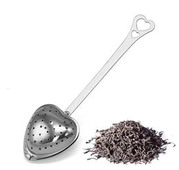 2021 Stainless steel Heart-Shaped Heart Shape Tea Infuser Strainer Filter Spoon Spoons Wedding Party Gift Favor