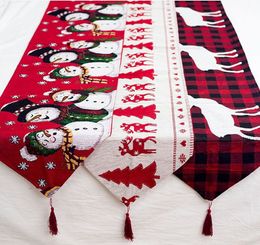 Christmas decoration supplies cotton hemp table runner creative European style coffee tables decorations tablecloth