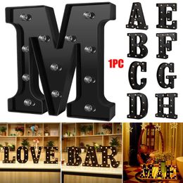 Novelty Items Led Letters Lights 26 Alphabet Black Decorative Marquee Lamps For Wedding Birthday Home Halloween Xmas Party Decor Light