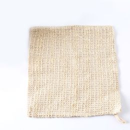 100% Nature Sisal Cleaning Towel for Bath Body Exfoliating Linen Sisal Wash Cloth 25*25cm Shower Washcloth Sisal Linen Fabric