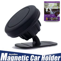 Air Vent Magnetic Car Phone Holder Dashboard Stand Mount Support Adhesive For Mobile-Phone With Retail Box