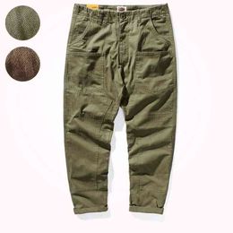 2021 New Men 's Simplicity Workwear Ankle-Length Pants Loose Urban All -Matching Casual Pants H1223