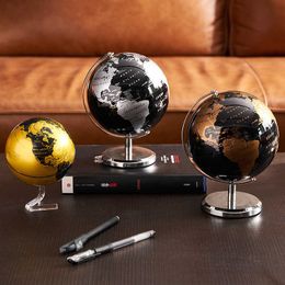 Retro Home Decor Accessories World Globe Learning Map Kids Study Desk Geography Education 210728