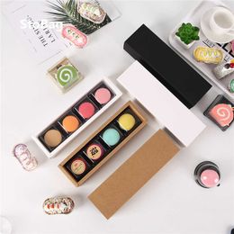 StoBag 10pcs Drawer Type 4 Pack Macarons Pastry Box Cage Baking Cookies Cookie Pastry Box Handmade Biscuit Part Gaft 210602