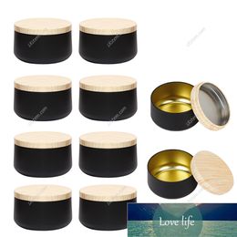 Luxury Metal Black Candle Jars with Lid Bulk Wholesale Candle Jar Empty Container Candle Box Tin Cream Cosmetic Container Round