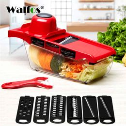 Creative Mandoline Plastic Vegetable Fruit Slicers & Cutter With Adjustable Stainless Steel Blades Carrot Potato Onion Grater 210326