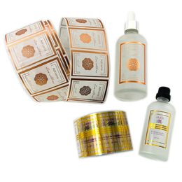 Adhesive 10Ml 20Ml 30Ml Essential Oil Bottles Labels With Roll Custom Design Printing Bottle Sticker
