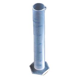 Lab Supplies Plastic Measuring Cylinder 250Ml Blue Line Scale Acid And Alkali Resistant Pp