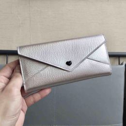 7A+Fashion New style The wallet 5MH013 Three fold envelope long money clip Multiple screens Inside and outside imported cowhide goatgrain