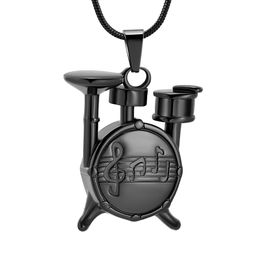 Wholesale drum cremation pendant necklace/musical ashes pendant keepsake, to commemorate family or pets