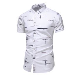 Fashion 9 Style Design Short Sleeve Casual Shirt Men's Print Beach Blouse Summer Clothing Plus Asian Size M-XXXL 4XL 5XL 210809