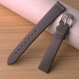 Watchbands Strap Silk grain Bands Bottom Cow Leather Fashion Quartz Brown Accessories for Dress Watches Women 16mm 18mm 20mm