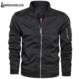 bomber jacket mens Plus size 6XL Casual Male Streetwear Mens Jackets and Coats Men's Bomber Jacket Simple British Style Man Coat 220124