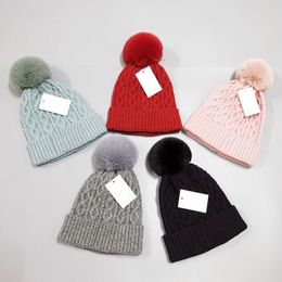 5pcs Winter 6colors woman Hats man Travel boy Fashion adult Beanies Skullies Chapeu Caps Cotton Ski cap girl grey hat keep warm ca ps black pink red Colour 5colors