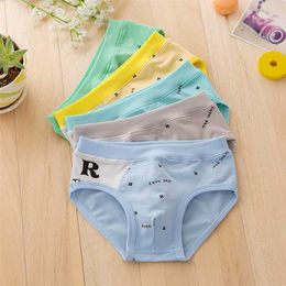 5 Pcs/Lot Boys Briefs Underwear Organic Cotton Shorts Panties Children 2-12Years 211122