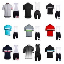 RAPHA Team Cycling Short Sleeves jersey bib shorts set Men's summer breathable Bicycle sports Uniform mountain bike clothing Y21032006