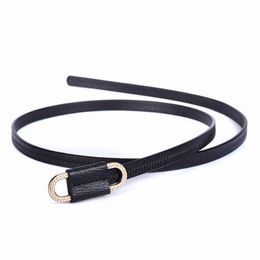 Belts Women's Belt 2021 Leather White Female Fine Decoration Simple And Versatile Student With Skirt