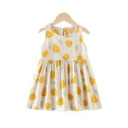 ZWY798 Cute Girls Dress New Summer Girls Clothes Flower Princess Dress Children Summer Clothes Baby Girls Dress Casual Wear 2 8Y Q0716