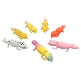 Leopard Gecko Squeeze Stretch Toy Charm TPR Cartoon Squishy Lizard Antistress Kids Toys Colourful Funny Squeeze Novelty Gag Gifts